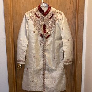 VINTAGE INDIAN WEDDING SHERWANI MENS TOP SIZE 36